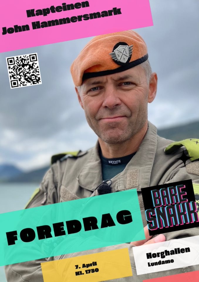 BARE SNAKK foredrag, 7.april 17:30